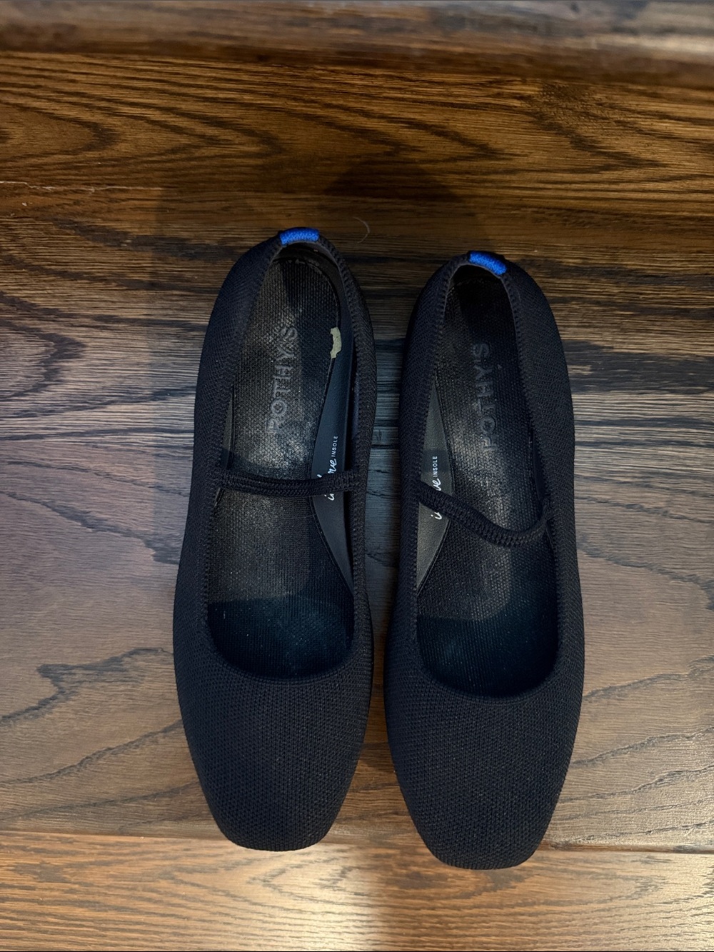 Rothy’s Black Womens Mary Jane Knit Flats